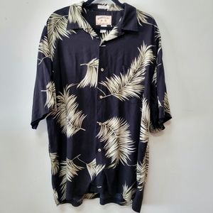 Men's Bamboo Cay Coastal Hawaiian Beach Vacation Button Up Size XL.